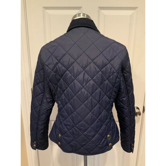 Tom Joule Country Navy Blue Quilted Jacket Coat W/ Corduroy Collar, Size 8 (US) - Picture 8 of 11